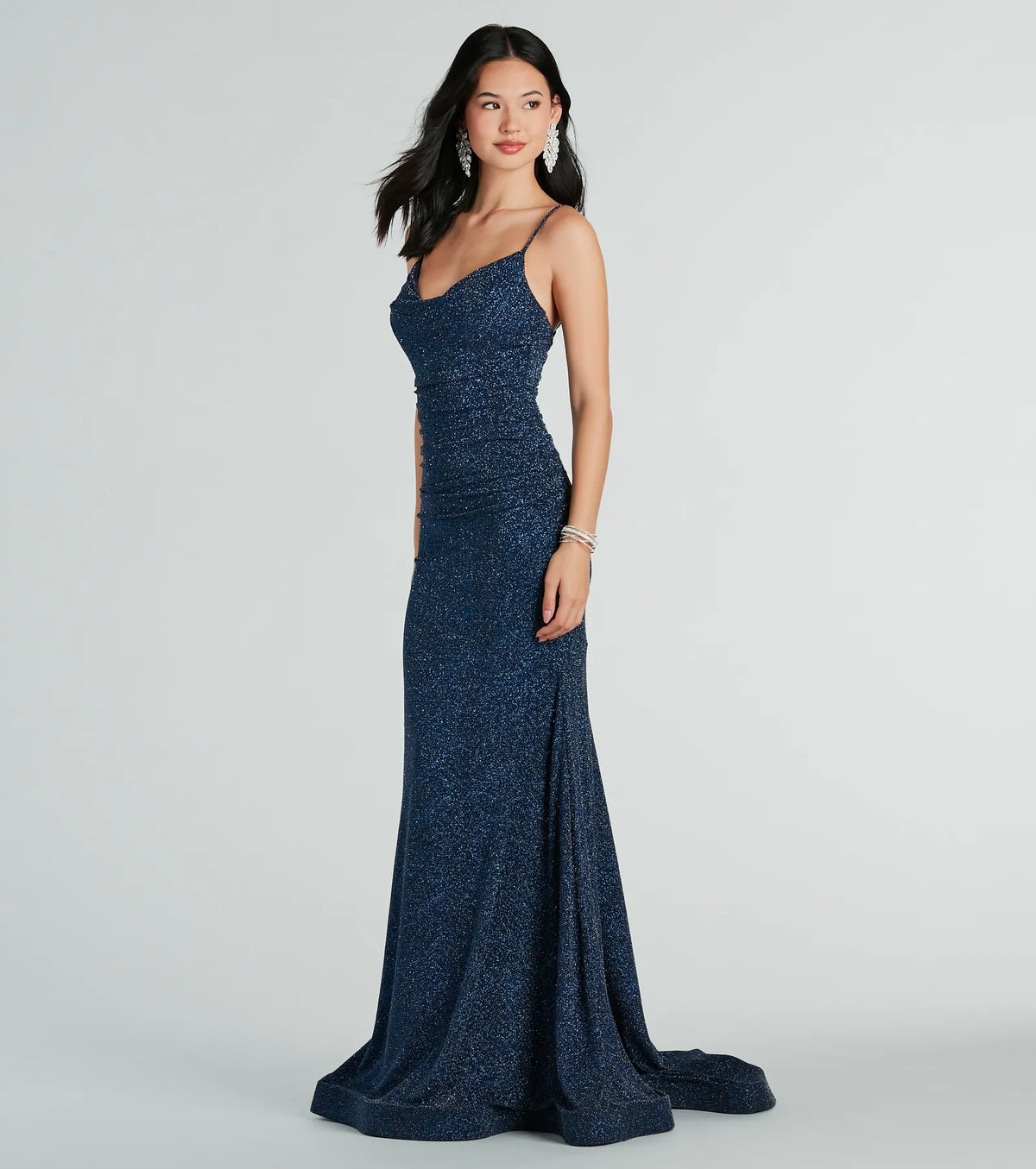 Shay Formal Lurex Glitter Dress