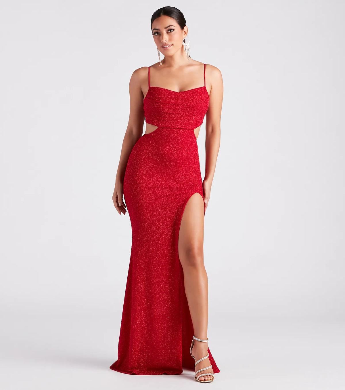 Victoria Formal Glitter Long Dress
