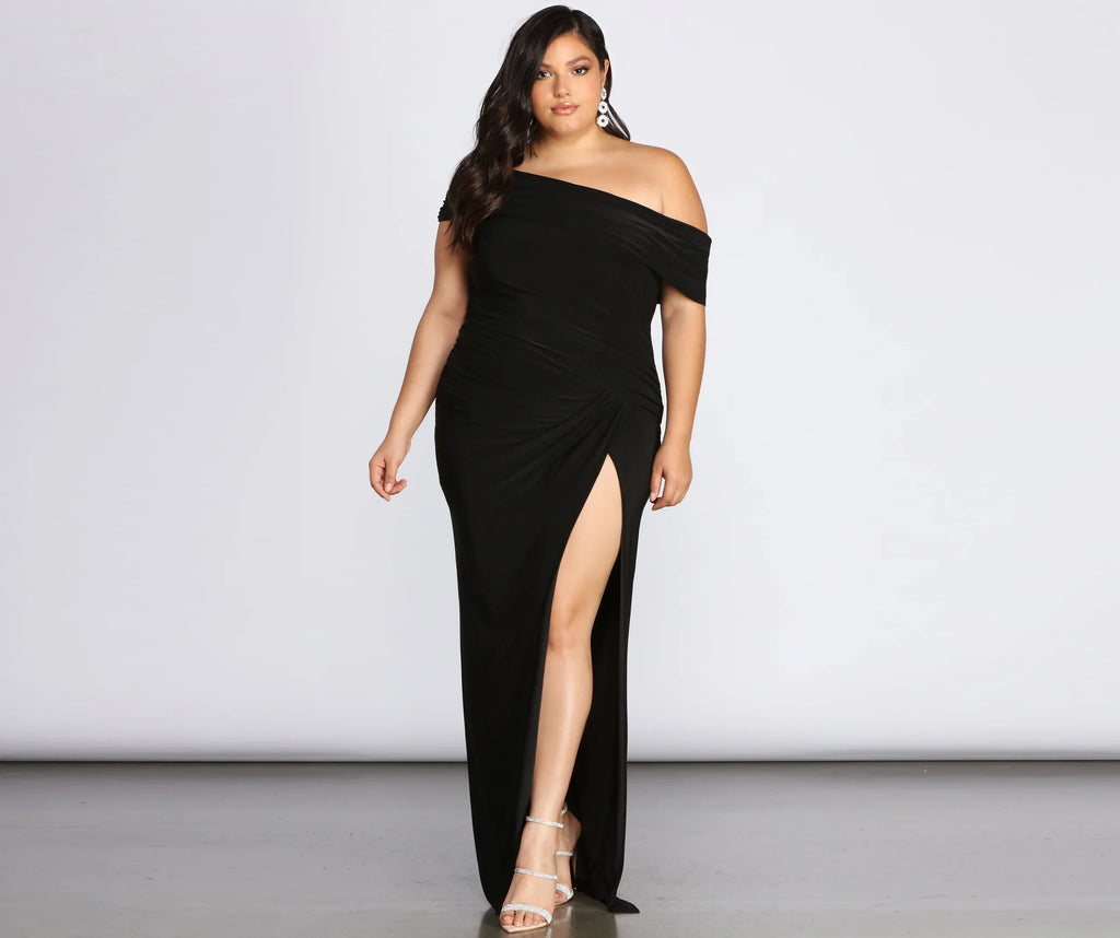 Plus Kaleigh Off Shoulder Dress