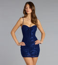 Moonlit Lace Bodycon Mini Dress