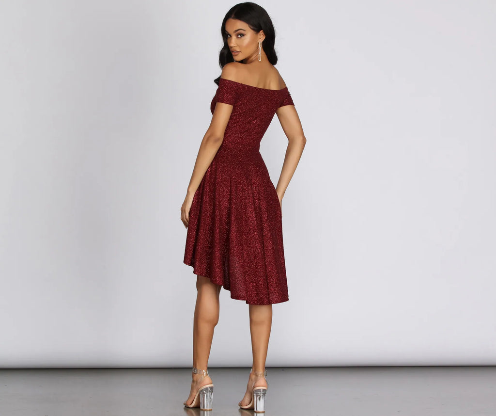 Total Twirl Glitter Skater Dress