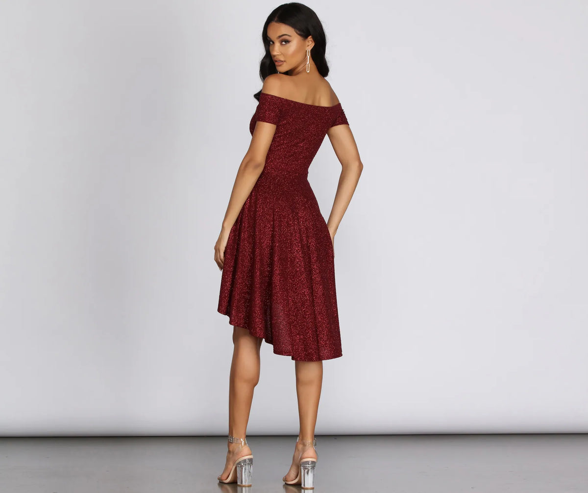 Total Twirl Glitter Skater Dress