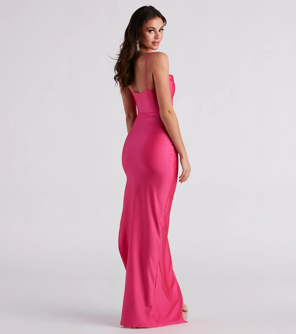 Celia Formal Cutout High Slit Column Dress
