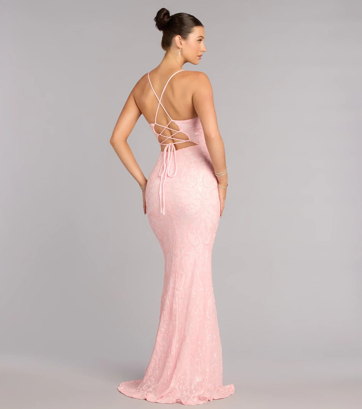 Bethanie Formal Sequin V-Neck Mermaid Dress