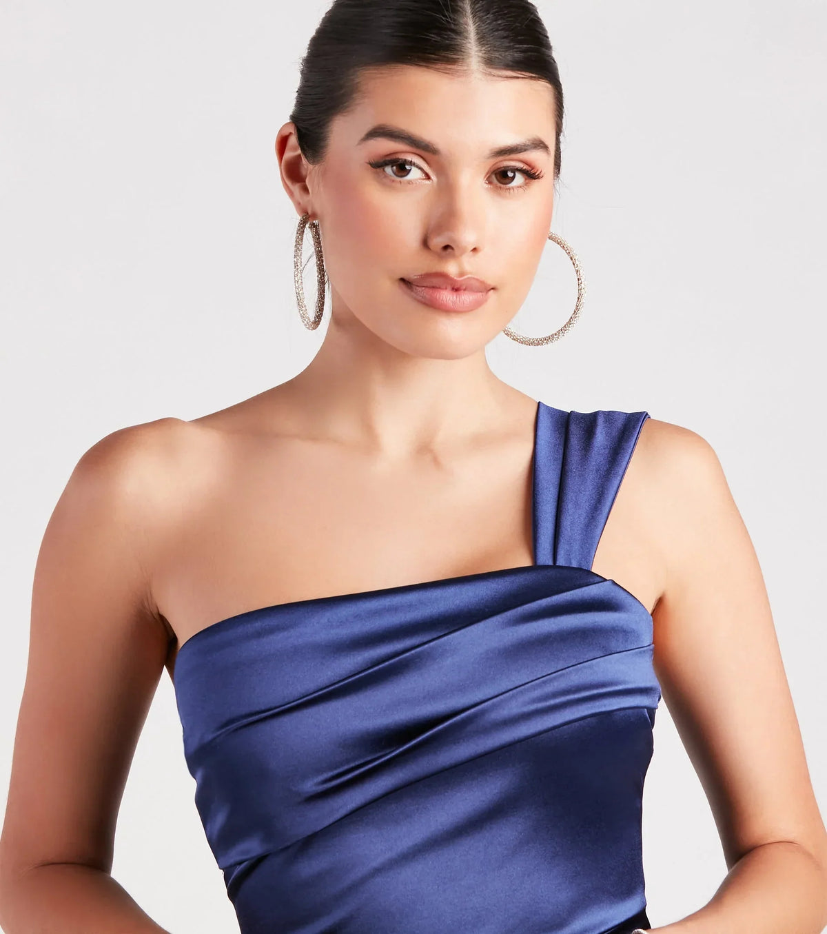Kathie Formal Satin One-Shoulder Dress