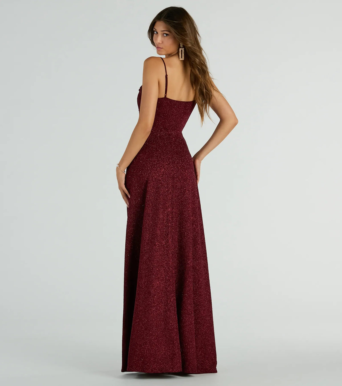 Stephanie Formal Glitter A-Line Dress