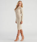 Flirty In Fall Cable Knit Dress