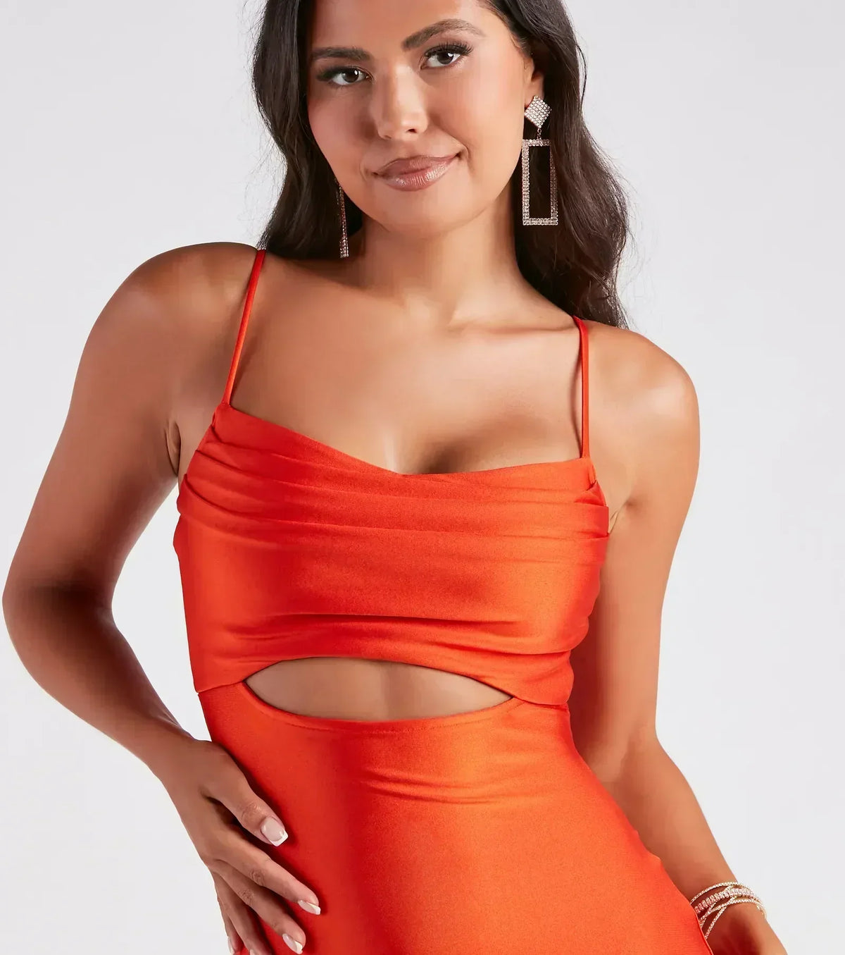 Celia Formal Cutout High Slit Column Dress