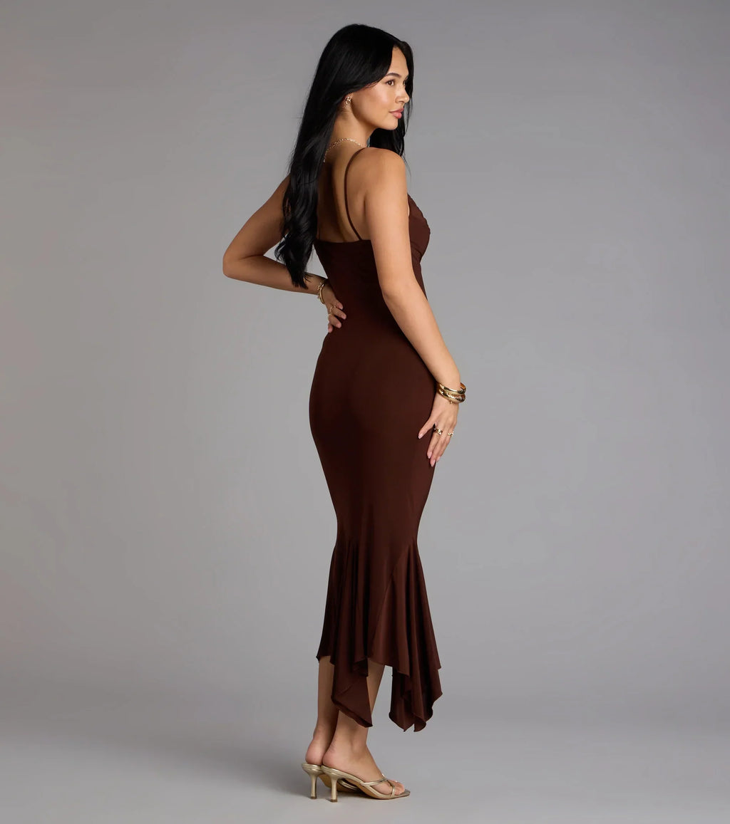Stunning Silhouette Bodycon Midi Dress
