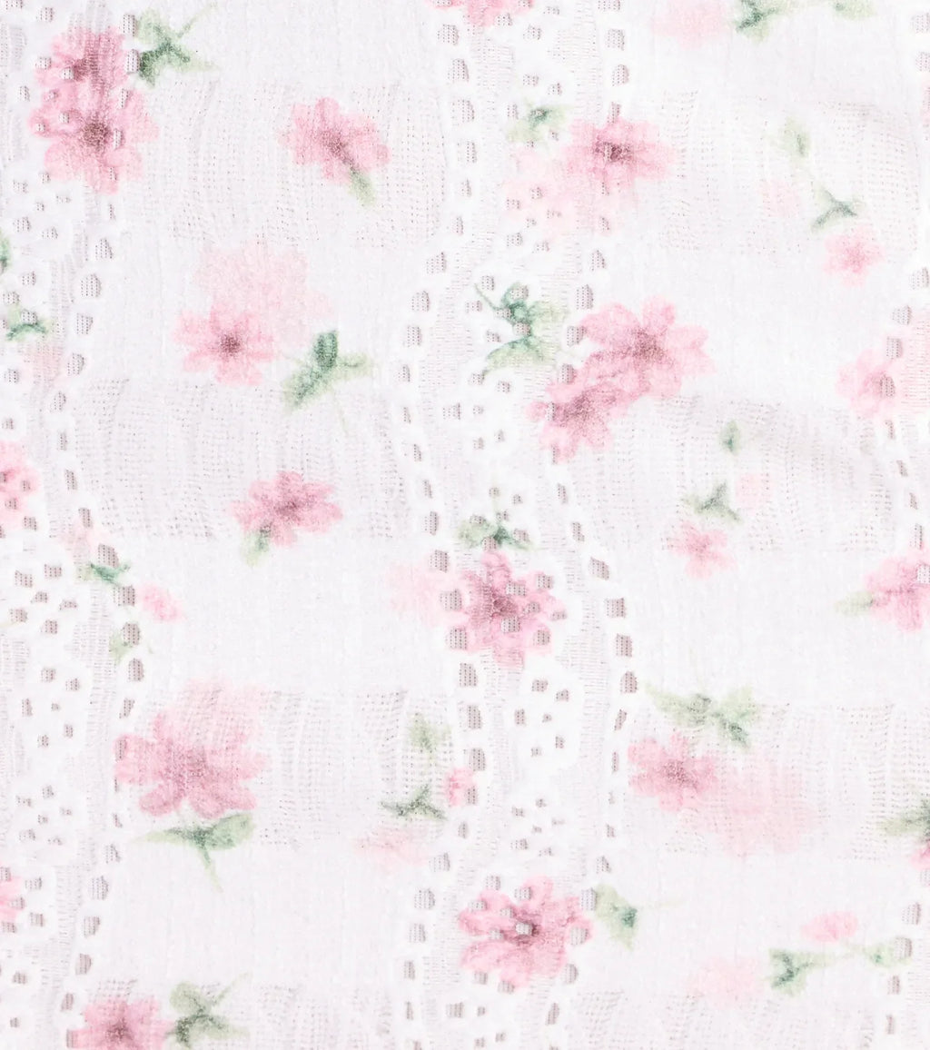 Fall In Love Floral Eyelet A-Line Mini Dress