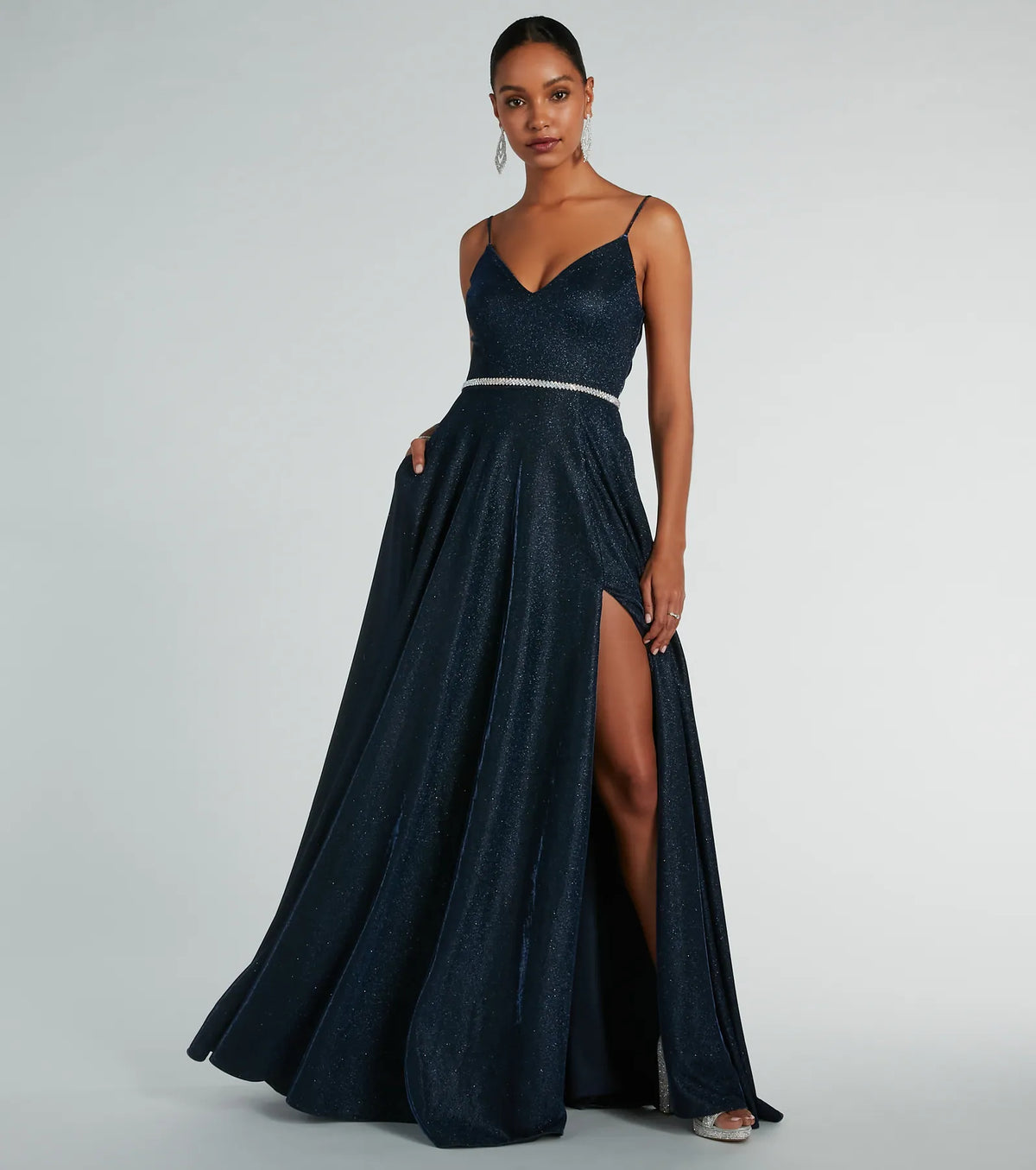 Sally Lattice Back A-Line Ball Gown