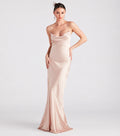 Vanessa Formal Satin Cowl Neck Dress